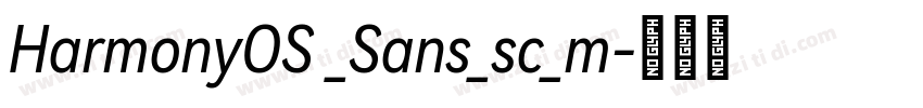 HarmonyOS _Sans_sc_m字体转换